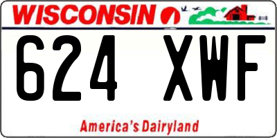 WI license plate 624XWF