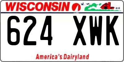 WI license plate 624XWK