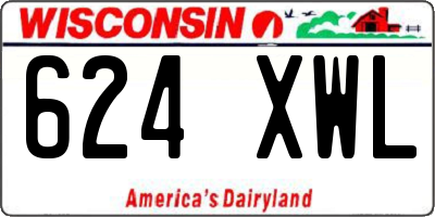 WI license plate 624XWL
