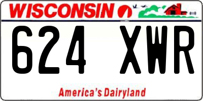 WI license plate 624XWR