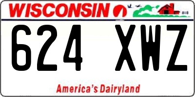 WI license plate 624XWZ