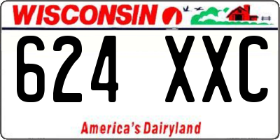 WI license plate 624XXC