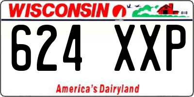 WI license plate 624XXP