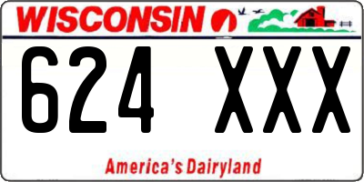 WI license plate 624XXX