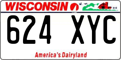 WI license plate 624XYC
