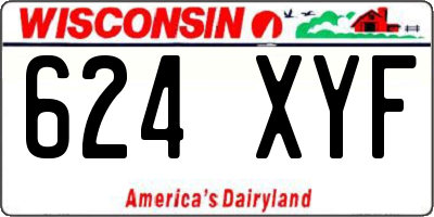 WI license plate 624XYF