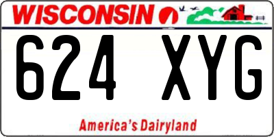 WI license plate 624XYG