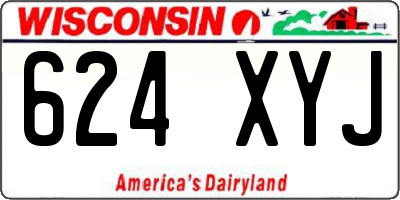 WI license plate 624XYJ
