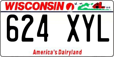 WI license plate 624XYL