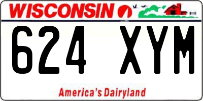 WI license plate 624XYM