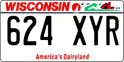 WI license plate 624XYR