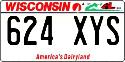 WI license plate 624XYS
