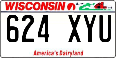 WI license plate 624XYU