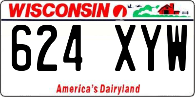 WI license plate 624XYW