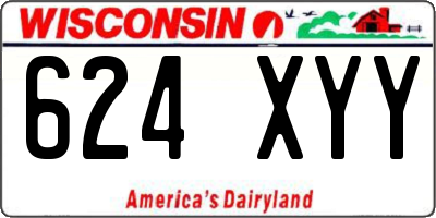 WI license plate 624XYY