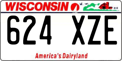 WI license plate 624XZE