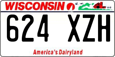 WI license plate 624XZH