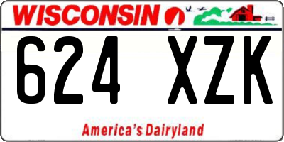 WI license plate 624XZK