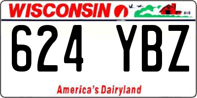 WI license plate 624YBZ