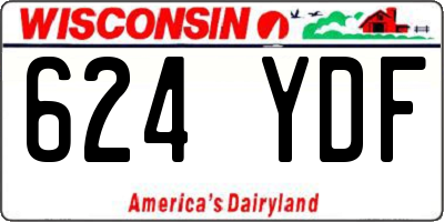 WI license plate 624YDF
