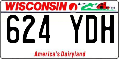 WI license plate 624YDH