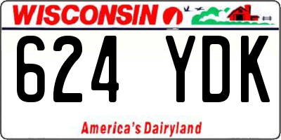 WI license plate 624YDK