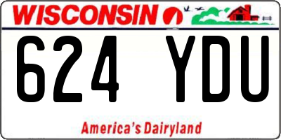 WI license plate 624YDU