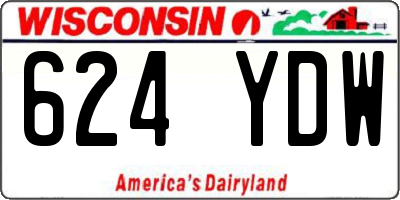 WI license plate 624YDW