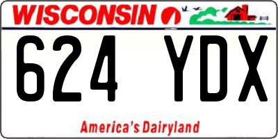 WI license plate 624YDX