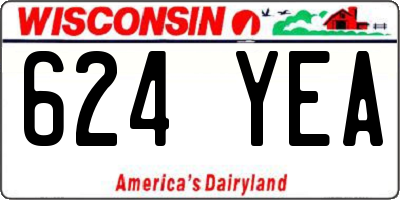 WI license plate 624YEA