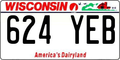 WI license plate 624YEB