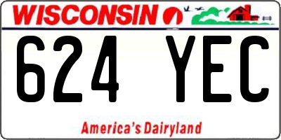 WI license plate 624YEC