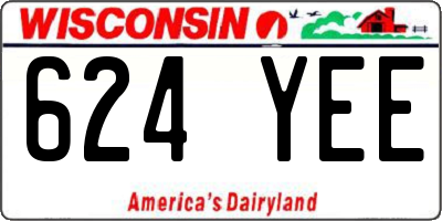 WI license plate 624YEE