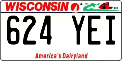 WI license plate 624YEI