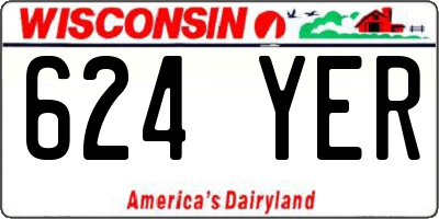 WI license plate 624YER