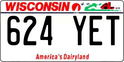 WI license plate 624YET
