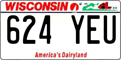 WI license plate 624YEU