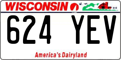 WI license plate 624YEV