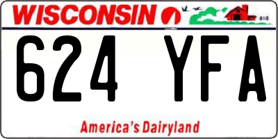 WI license plate 624YFA