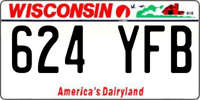 WI license plate 624YFB