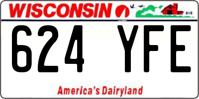 WI license plate 624YFE