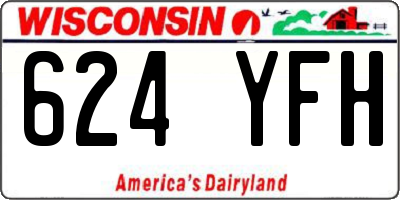 WI license plate 624YFH