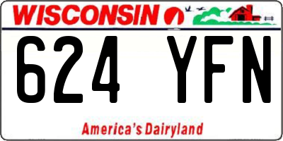 WI license plate 624YFN