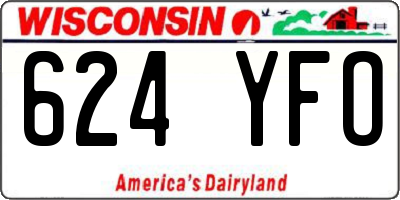 WI license plate 624YFO