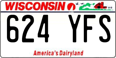 WI license plate 624YFS