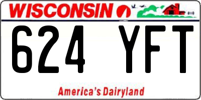 WI license plate 624YFT