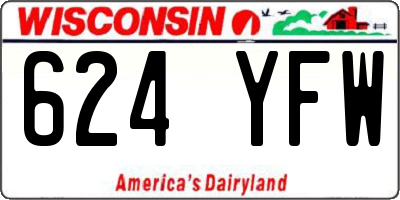 WI license plate 624YFW