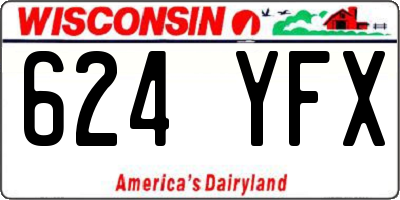 WI license plate 624YFX