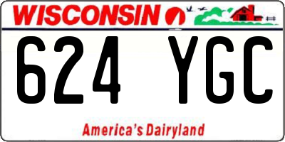 WI license plate 624YGC