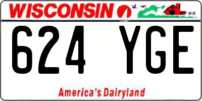 WI license plate 624YGE